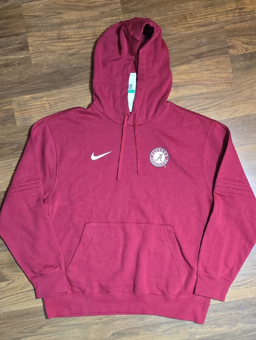 Nike Alabama Club Logo Embroidered Hoodie Red Pullover Sweatshirt DV6808-613